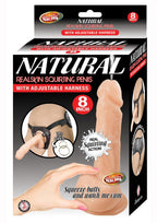 Natural Realskin Squirting Strap-On 7 Inch Dong with Comfortable Fit > Dildos > Strap On Dildos