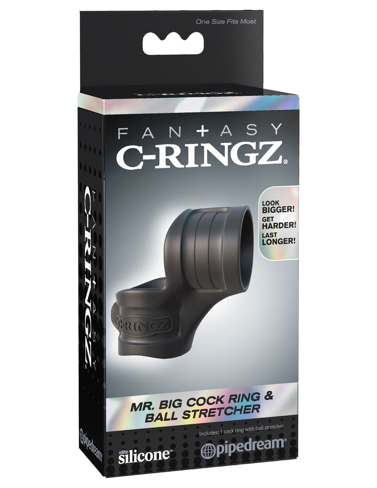 Fantasy C-ringz Mr Big Cock Ring And Ball Stretcher Size M > Sex Toys For Men > Ball Stretchers