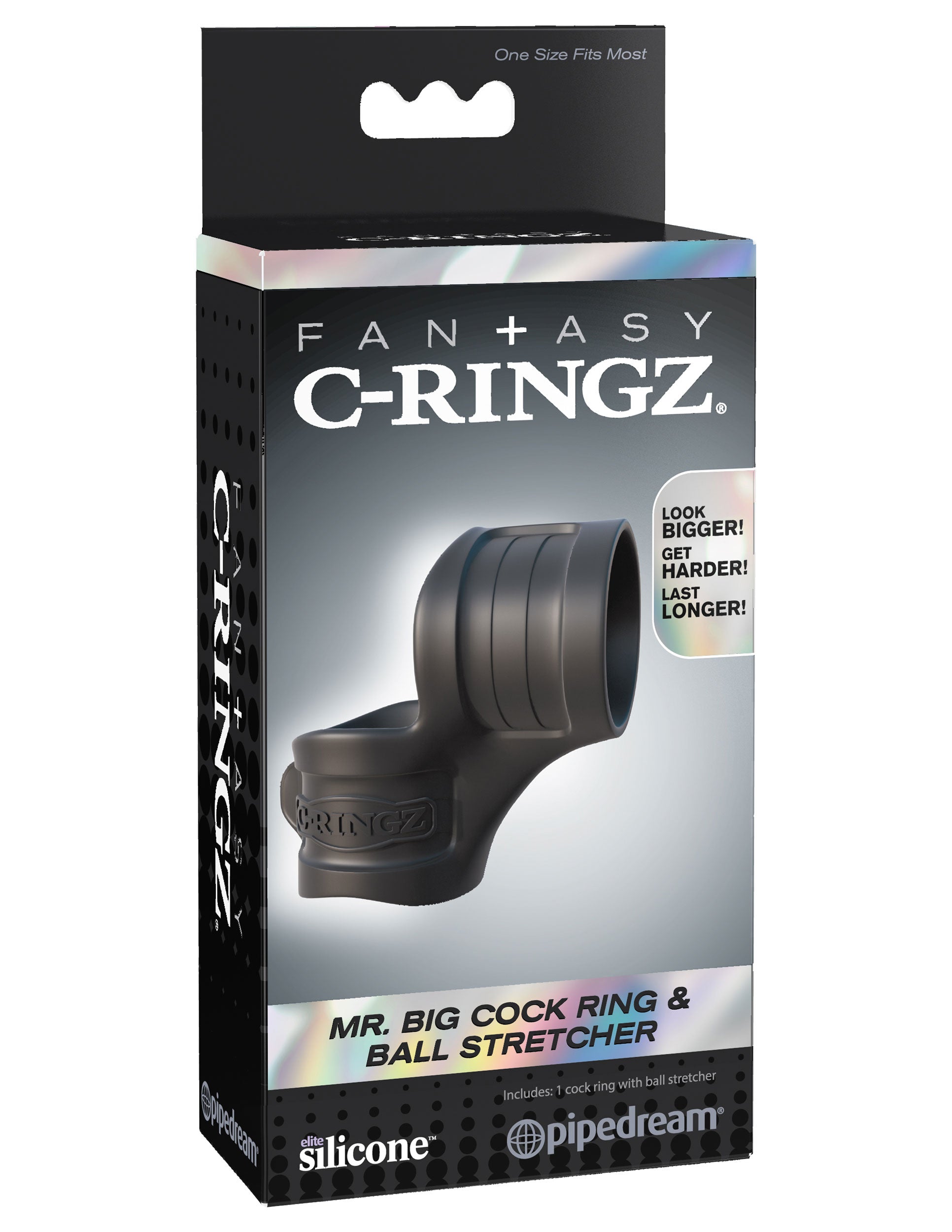 Fantasy C-ringz Mr Big Cock Ring And Ball Stretcher Size M > Sex Toys For Men > Ball Stretchers
