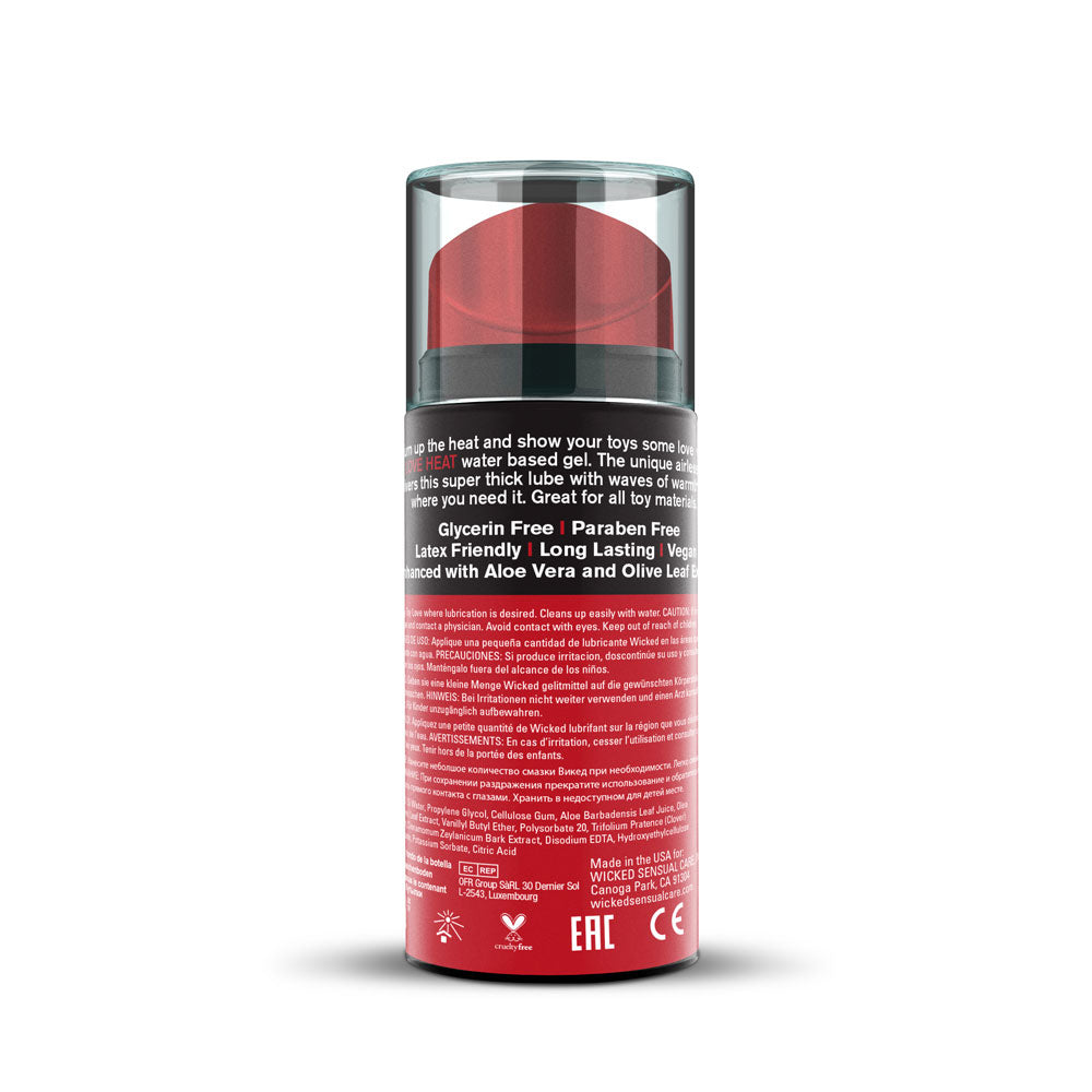Wicked Toy Fever Warming Lubricant 100 ml Glycerin Free Water Based Lube