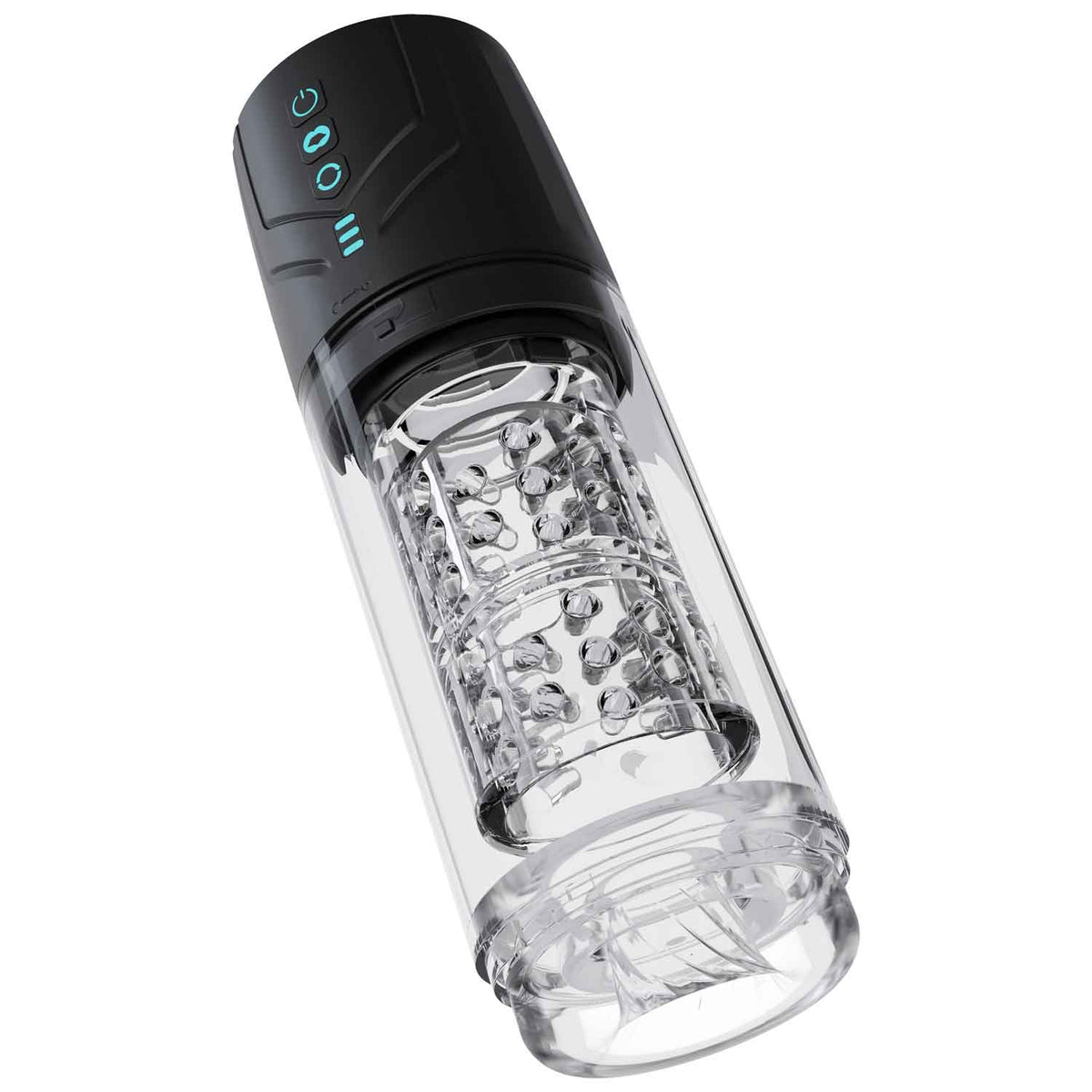 M for Men Whirlwind Pro Black Rechargeable Male Masturbator 1500 Strokers - Auto