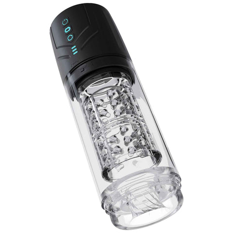 M for Men Whirlwind Pro Black Rechargeable Male Masturbator 1500 Strokers - Auto