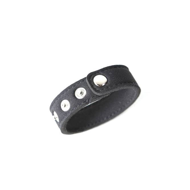 Perfect Fit - Neoprene Snap Cock Ring - Black - Stag Shop Main image