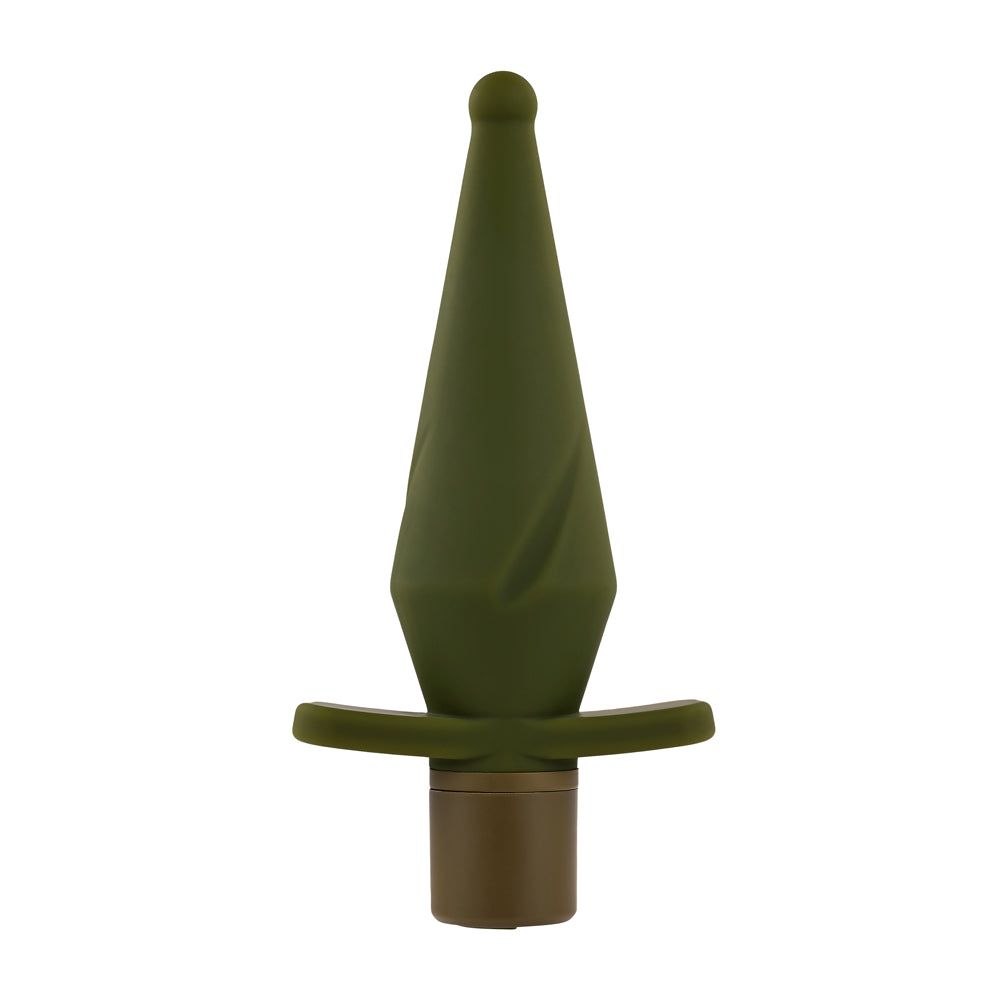 Selopa The Private Vibrating Plug 13cm x 3.5cm Green Butt Plugs - Vibrating