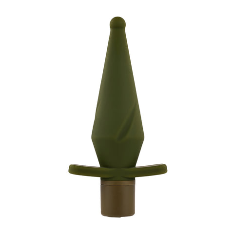 Selopa The Private Vibrating Plug 13cm x 3.5cm Green Butt Plugs - Vibrating
