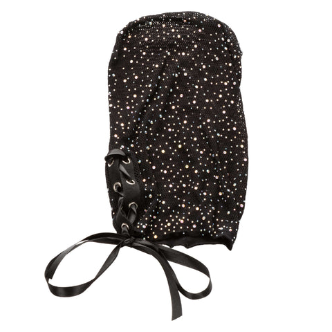 Radiance Full Hood Cover Black Mesh with Shimmering Accents One Size > Bondage Gear > Bondage Hoods