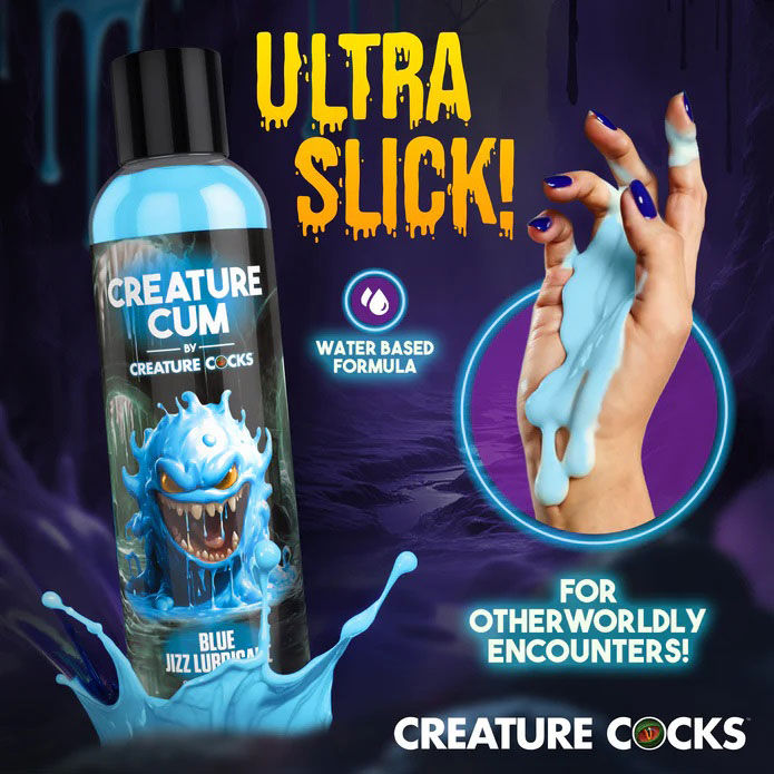 Creature Cum Blue Water-Based Personal Lubricant 8oz Bottle Speciality Lubricants