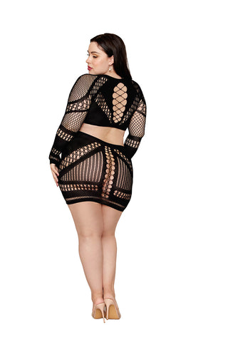 Black Queen Size Chemise Adult Lingerie with Nylon Spandex Blend > Clothes > Dresses and Chemises