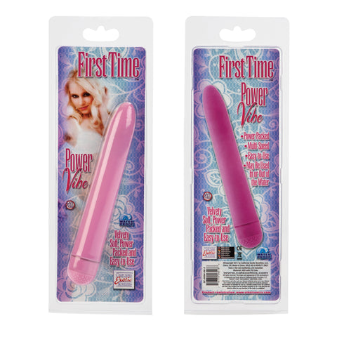 First Time Power Vibe Pink 6 Inch Multi-Speed Waterproof Massager Pink BULLETS