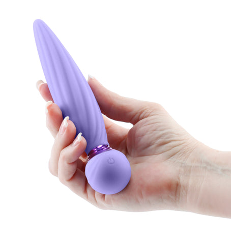 Sugar Pop Twist Purple Silicone Rechargeable Water Resistant Vibrator Vibrators