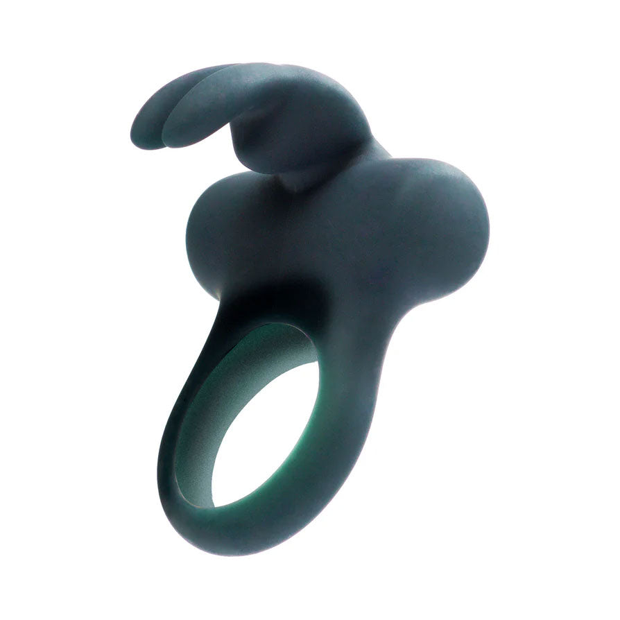 Ohhh Bunny Frisky Bunny Vibrating Ring Black Pearl Sex Toy Cock Rings Vibrating