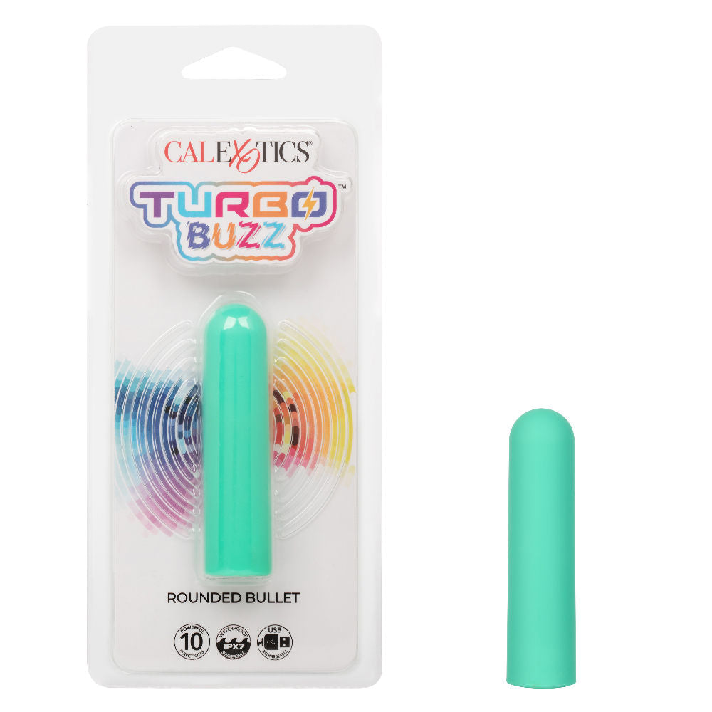 Turbo Buzz Rounded Bullet (Green) – Compact 10-Function Vibrator Green > Vibrators > Mini Vibrators
