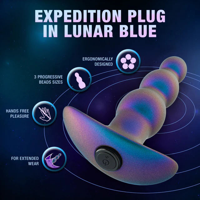 Anal Adventures Matrix Expedition Plug 4.75 Inch (Lunar Blue) – Beginner-Friendly Anal Trainer > Anal Range > Butt Plugs