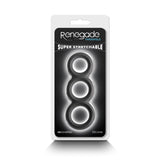 NS Novelties COCK RINGS Black Renegade Threefold -  -  Cock & Balls Rings 657447106170
