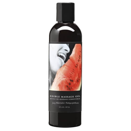 Edible Massage Oil Juicy Watermelon Flavored 237ml Bottle