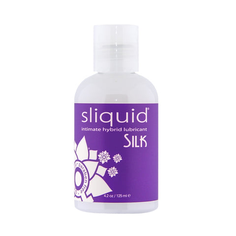 Sliquid Naturals Silk Hybrid Lubricant (125ml) – Vegan Friendly Long-Lasting Personal Lubricant Hybrid Lube