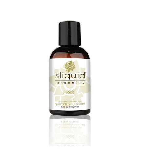 Sliquid Organics Silk Hybrid Lubricant (125ml) – Water and Silicone Based Personal Lubricant Hybrid Lube