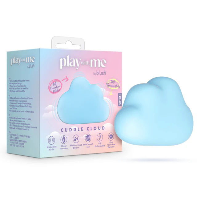 Play With Me Cuddle Cloud Blue Clitoral Massager Vibrator Blue STIMULATORS