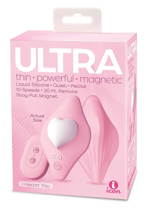 Ultra Panty Vibe I Heart You – Remote-Controlled Panty Vibrator Pink > Sex Toys For Ladies > Panty Vibes