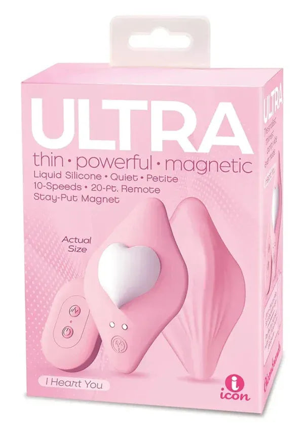 Ultra Panty Vibe I Heart You - 10-Speed Magnetic Panty Vibrator Pink > Sex Toys For Ladies > Panty Vibes