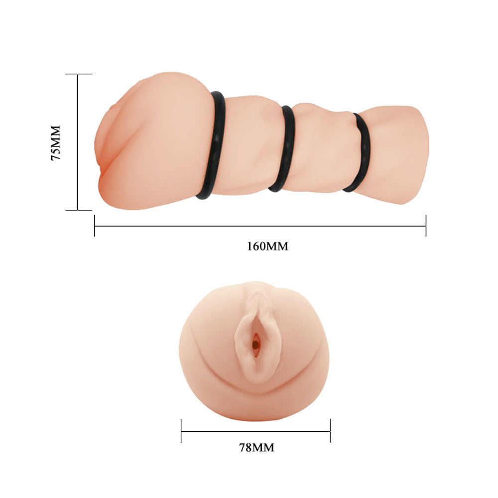 Crazy Bull Pocket Pussy – Realistic Masturbator Sleeve with Ribbed Design and Tightening Rings > Sex Toys For Men > Masturbators > Manual