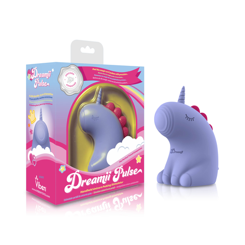 Dreamii Pulse Pulsing Unicorn Clitoral Stimulator in Purple Vibrators