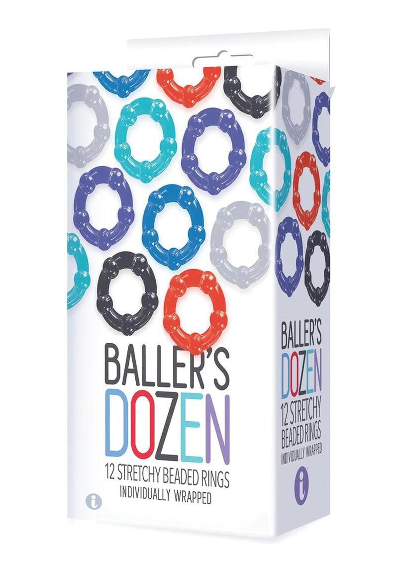 Baller's Dozen - 12 Beaded Cock Rings Multi COCK RING Set