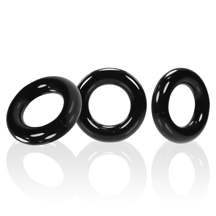 Willy Rings (Black) – Comfort Fit Accessory Rings Black > Cock Ring > Sets