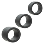 Alpha Stamina Set Black 3 Pack Liquid Silicone Ring > Cock Ring > Sets