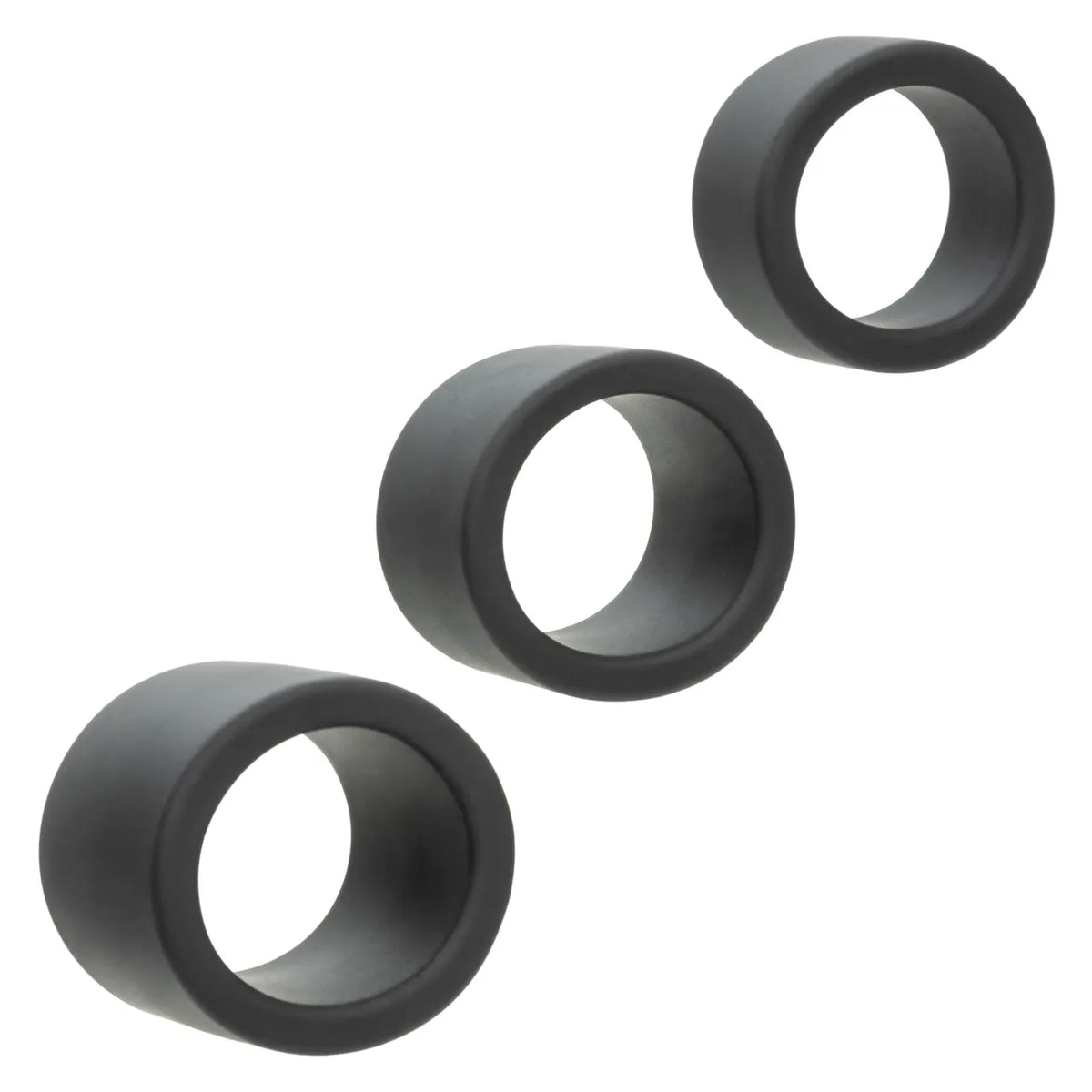 Alpha Stamina Set Black 3 Pack Liquid Silicone Ring > Cock Ring > Sets
