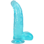 Crystal Jellies Curved 8 Inch Realistic Cock With Balls > Dildos > Realistic Dildos