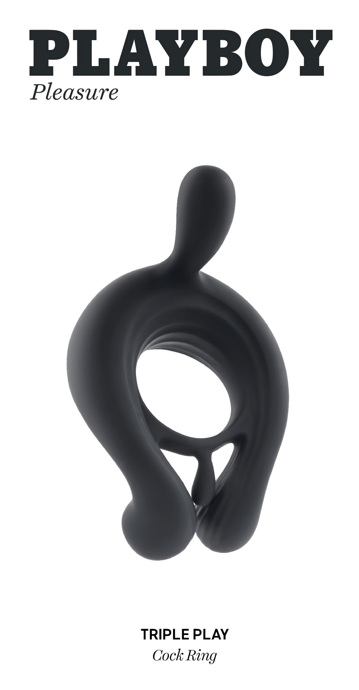 Playboy Pleasure Triple Play USB Rechargeable Vibrating Cock Ring Cock Rings Vibrating