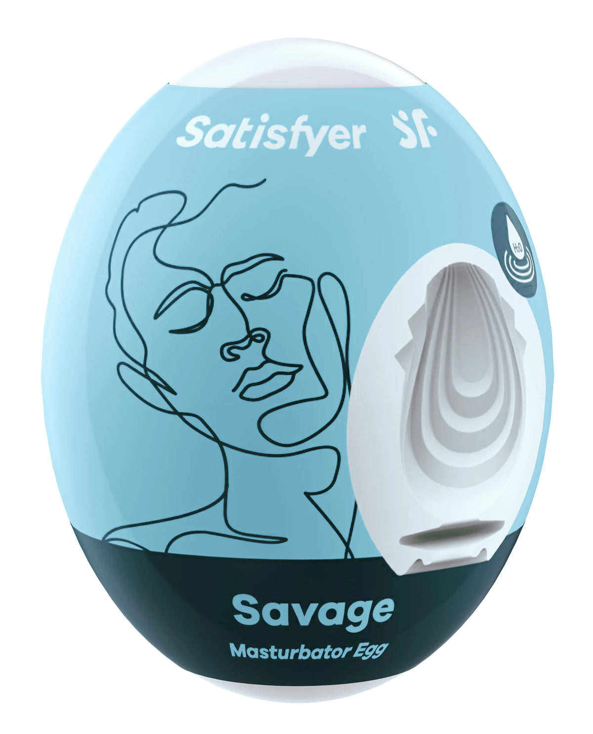 Satisfyer Masturbator Egg Savage – Hydro-Active Material Compact Male Masturbator Toy > Sex Toys For Men > Masturbators Cup
