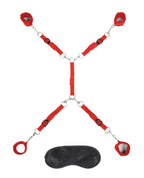 7 Piece Bed Spreader Restraint System with Adjustable Cuffs Red > Bondage Gear > Bed Restraints