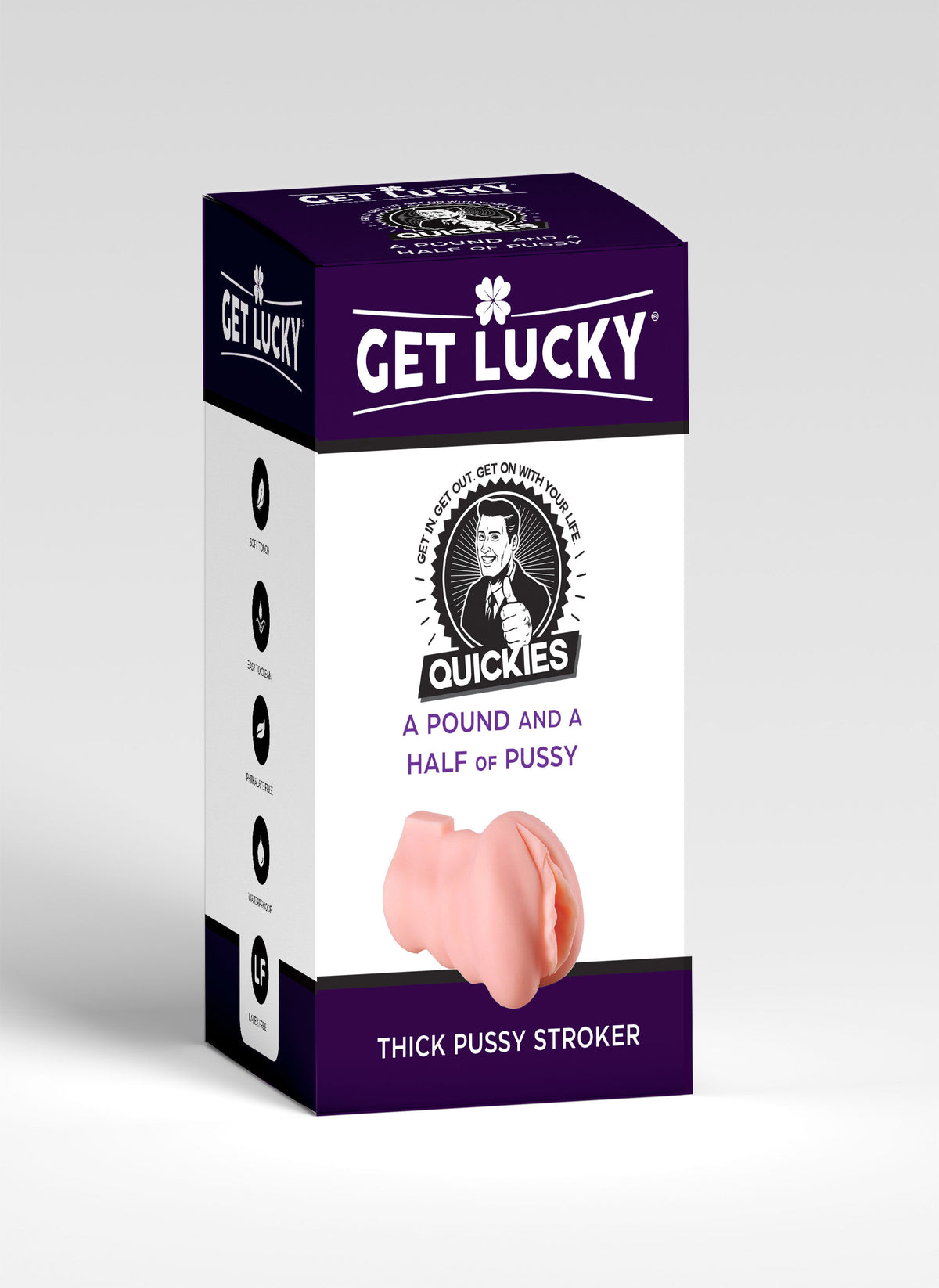 Quickies Thick Pussy Stroker – Ultra-Soft Realistic Textured Sleeve Masturbator Beige > Sex Toys For Men > Masturbators > Manual