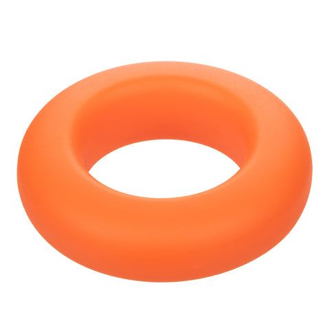 Alpha Liquid Silicone Prolong Large Ring Orange 1.25 Inch Diameter Stretchy Comfortable Durable COCK RINGS