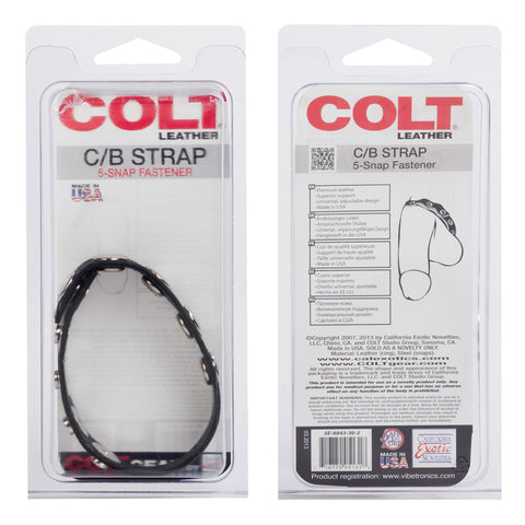 Colt Leather C/B Straps Adjustable 5 Snap Fasteners COCK RINGS