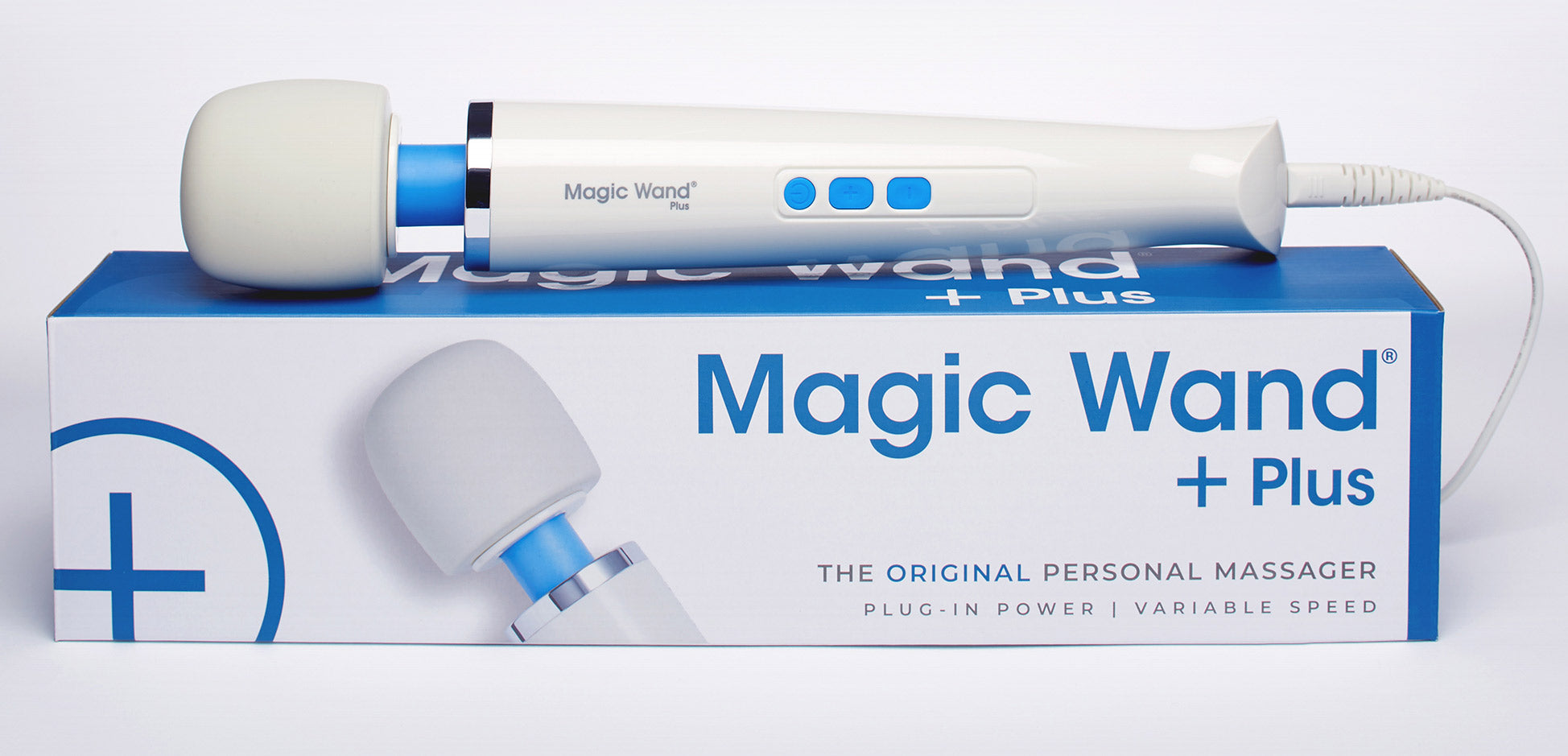 Magic Wand Plus White Electric Massager with Variable Speeds > Sex Toys For Ladies > Wand Massagers and Attachments