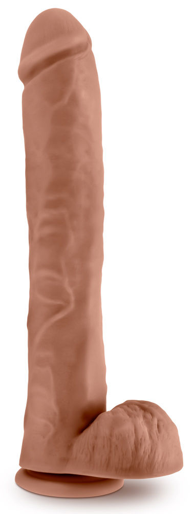 Au Naturel Daddy 14 Inch Mocha Dildo Soft Realistic Texture Dongs Realistic