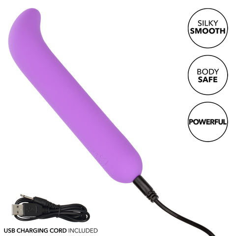 Bliss Liquid Silicone Mini G Vibe Purple USB Rechargeable 10 Speeds BULLETS