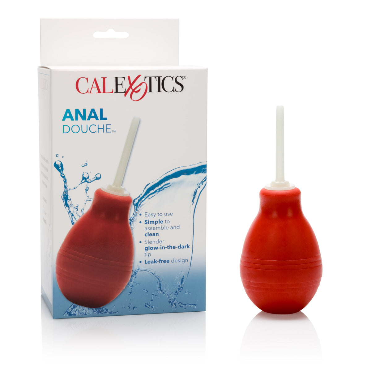 Red Glow in the Dark Anal Douche with Easy Clean Applicator Red > Essentials > Douches
