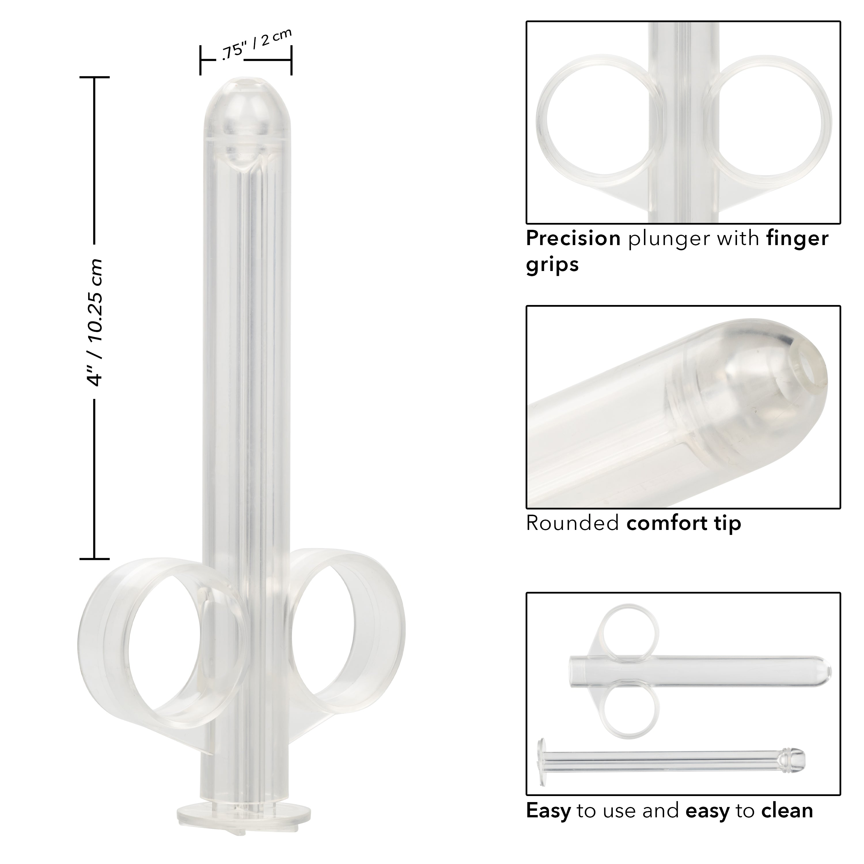 XL Lube Tube Clear Reusable Lubricant Dispensing Tube Lube Applicator