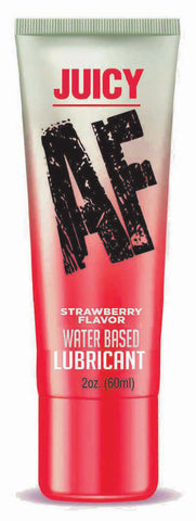 Juicy AF Strawberry Lubricant 60 ml Tube - Water Based Pleasure Default Title Flavoured Lube