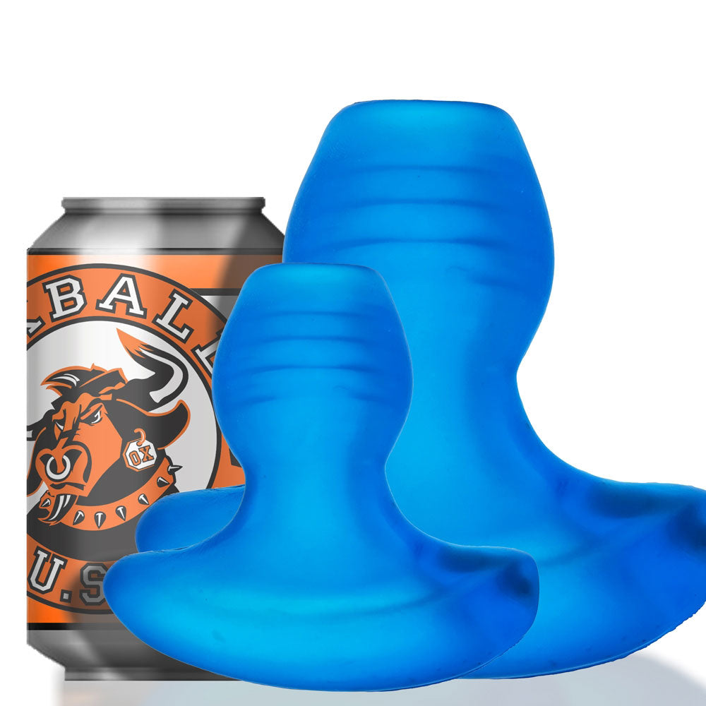 Glowhole Large Blue Butt Plug with LED Light by Oxballs > Anal Range > Tunnel and Stretchers