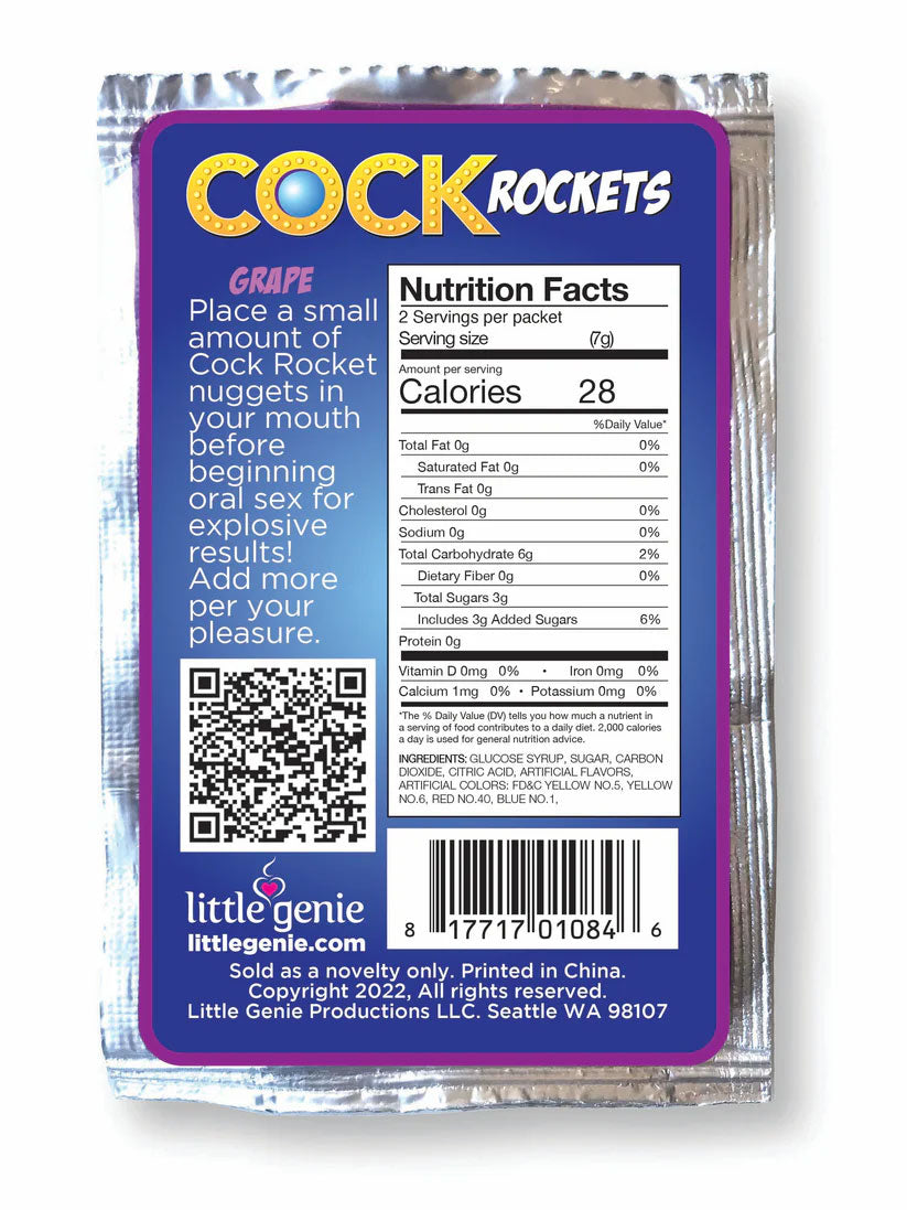 Cock Rockets Grape – Flavored Oral Sex Candy 15 Grams > Novelties > Candy & Edible Items