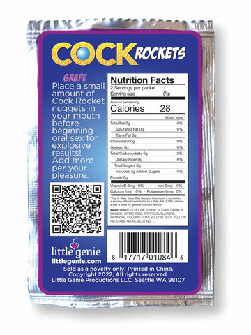 Cock Rockets Grape – Flavored Oral Sex Candy 15 Grams > Novelties > Candy & Edible Items