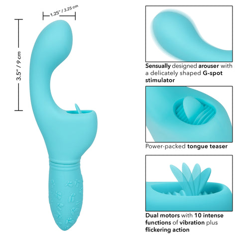 Rechargeable Butterfly Kiss Flicker - Blue VIBRATORS-RABBIT-MULTI