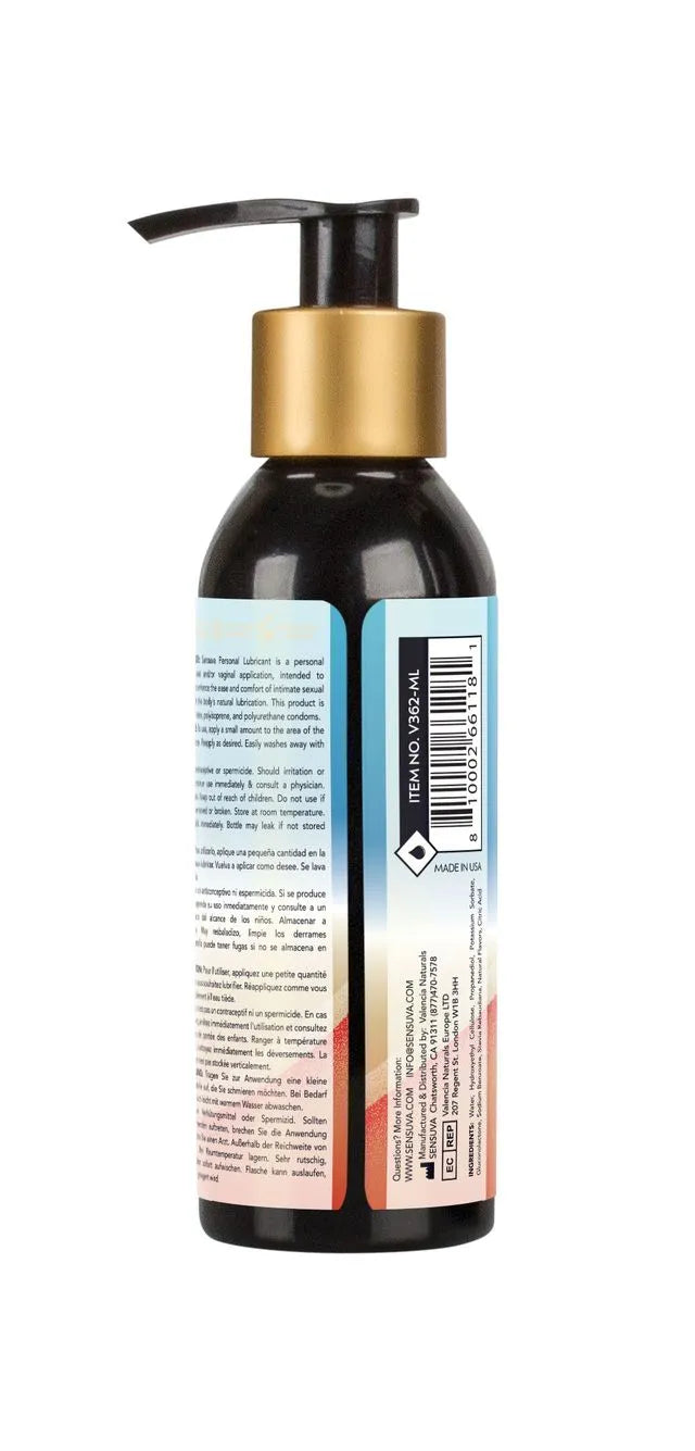Sensuva Natural Water-Based Personal Lubricant 125ml Bottle > Lube > Water Based
