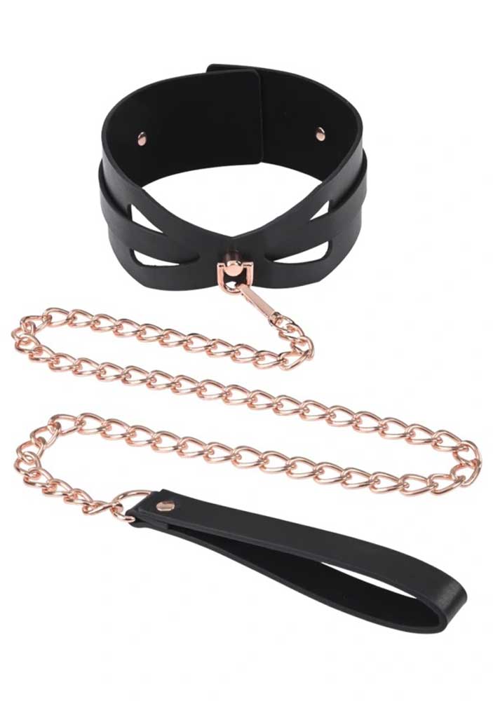 Sex and Mischief Brat Collar and Leash – Rose Gold Chain Restraint Set > Bondage Gear > Collars & Leashes