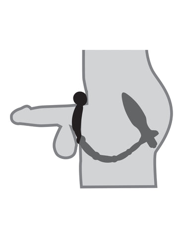 Anal Fantasy Ass Kicker Plug With Performance Cockring Black Black ANAL TOYS